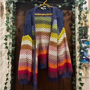 Rainbow Open Sweater